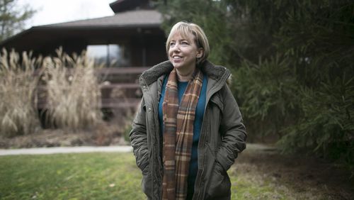 Kim Moske, who is 56 and expects to retire in six years, outside her home in Delaware, Ohio, Feb. 11, 2017. Moske started to save and invest in her late 20s. Traditional pensions have grown scarcer, life expectancies are generally greater and, for workers of all ages, planning is more important than ever. (Maddie McGarvey/The New York Times)