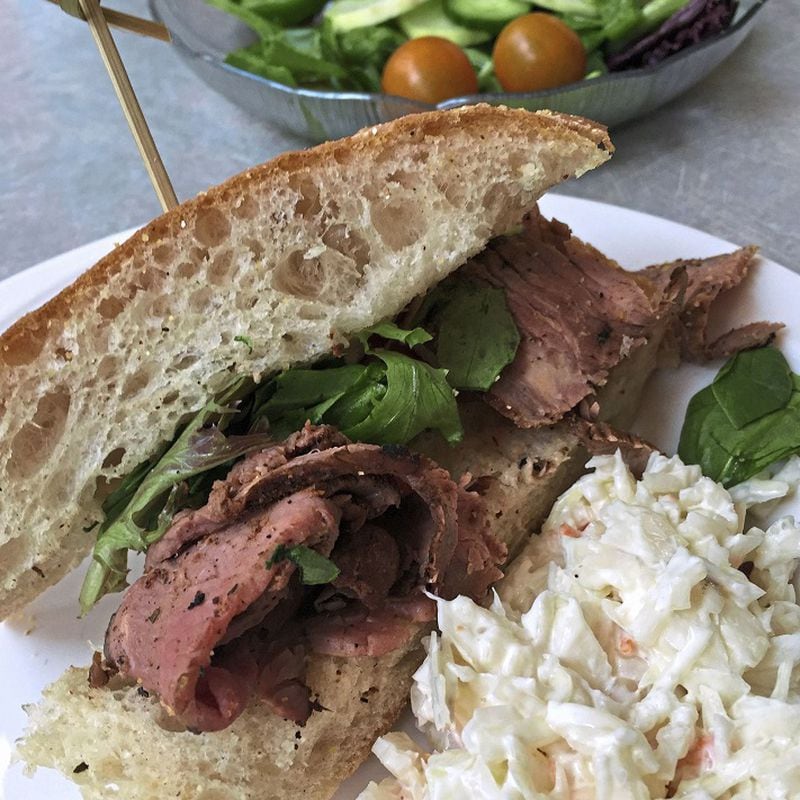 Hand-crafted roast beef and brie sandwiches are on the menu at the Steelers summer training camp in Latrobe.
 (Gretchen McKay/Pittsburgh Post-Gazette/TNS)