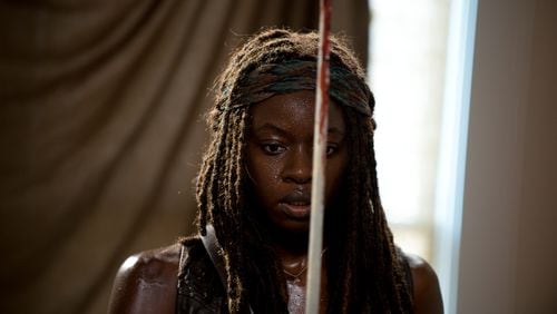 Danai Gurira as Michonne - The Walking Dead _ Season 6, Episode 8 - Photo Credit: Gene Page/AMC