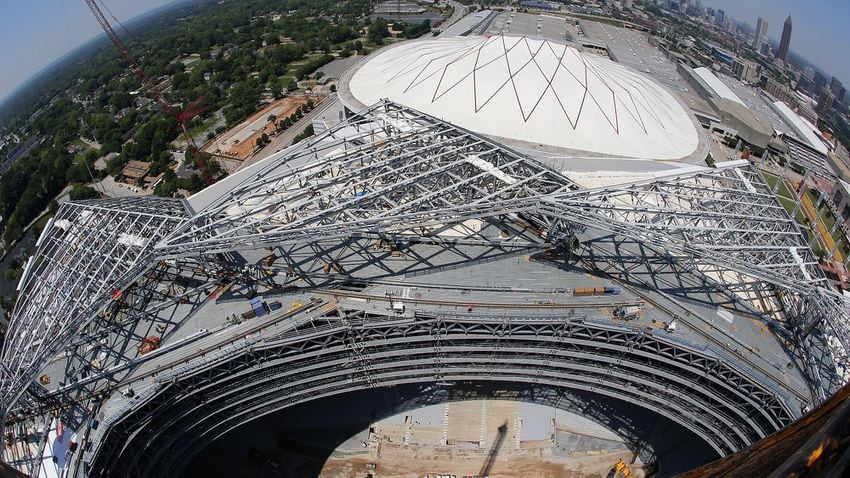View from atop Mercedes-Benz Stadium
