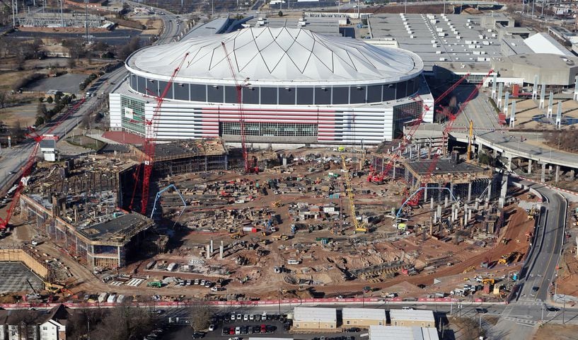 Georgia Dome and the new Falcons stadium