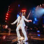 Usher performs Saturday, Dec. 2, 2023, at The Dolby Live at Park MGM. It was the last performance of the R&B star’s 100-show Law Vegas residency. (Nolen Ryan for The Atlanta Journal-Constitution)