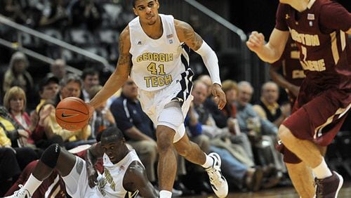Georgia Tech guard Glen Rice Jr., seen here during the Georgia Tech vs. Boston College basketball game in Philips Arena on Saturday, Feb. 4, 2012, has been suspended indefinitely by coach Brian Gregory.