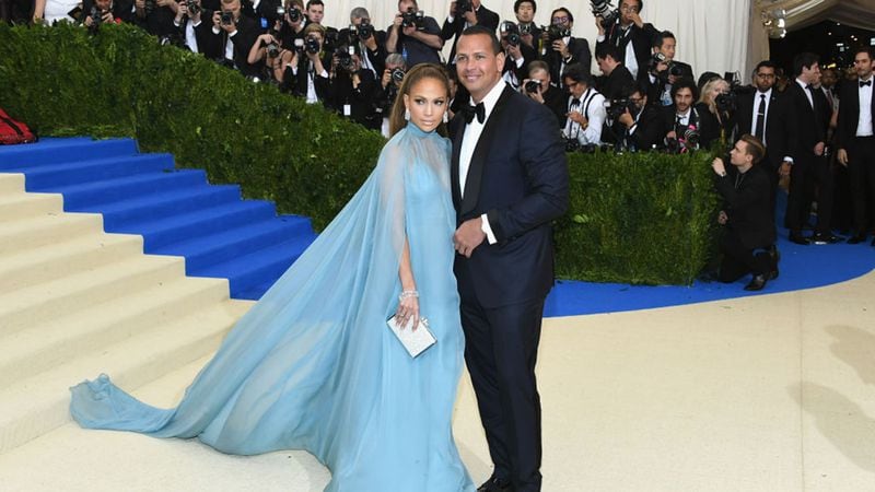 NEW YORK, NY - MAY 01:  Jennifer Lopez (L) and Alex Rodriguez attend the "Rei Kawakubo/Comme des Garcons: Art Of The In-Between" Costume Institute Gala at Metropolitan Museum of Art on May 1, 2017 in New York City.  (Photo by Dia Dipasupil/Getty Images For Entertainment Weekly)
