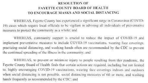 Fayette County's health board says "community support is crucial" to stopping the spread of COVID-19. Courtesy Fayette County Board of Health