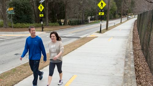 Livable Buckhead kicked off its monthlong walking challenge, dubbed buckheadWALKS!, to get residents and commuters energized about health and wellness. Liveable Buckhead is an on profit that promotes healthy living among residents.  (DAVID BARNES / SPECIAL)