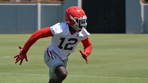 Detravion "Tray" Bishop did not get on the field for the Bulldogs as a freshman last season but was expected to compete for playing time this fall at safety.  (Photo by Steven Colquitt/UGA)