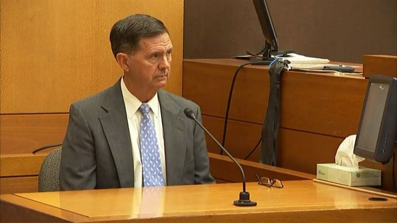 Attorney Stanley Smith testifies at the murder trial of Tex McIver on April 12, 2018 at the Fulton County Courthouse.