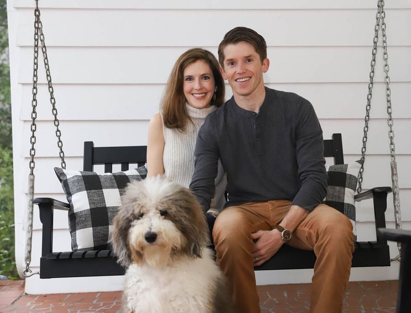 Kelly and Ben Wells bought their 1942 Atlanta home in 2016. Kelly is the mergers & acquisitions manager at Cox Communications and Ben is a vice president in investment banking for SunTrust Robinson Humphrey. Text by Kat Khoury/Fast Copy News Service. Photo by Reynolds Rogers/Fast Copy News Service.