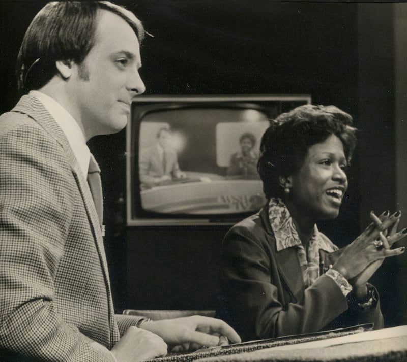 Anchors John Pruitt and Monica Pearson (then Kaufman) on Channel 2 Action News in 1977. Pruitt and Pearson were a Channel 2 news desk institution at WSB during the 6 and 11 p.m. telecasts from 1994 to 2010. Pruitt started at Channel 2 in 1964, working at the station until 1978 when he exited to anchor for rival WXIA before returning to WSB in 1994. Pearson started her WSB career in 1975, retiring in July 2012 after anchoring 37 years on Channel 2.