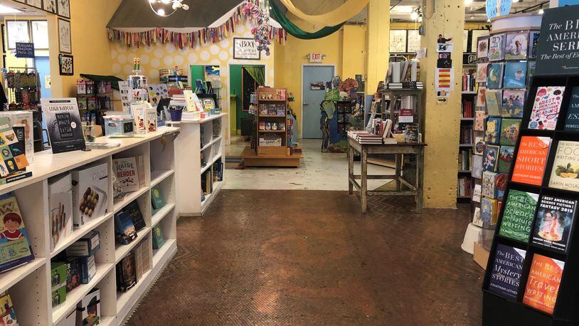 Nobody could accuse Little Shop of Stories with its “Goodnight Moon” reading room, its art gallery and its read floor made of pennies of being minimalist. Contributed by Elizabeth Lenhard