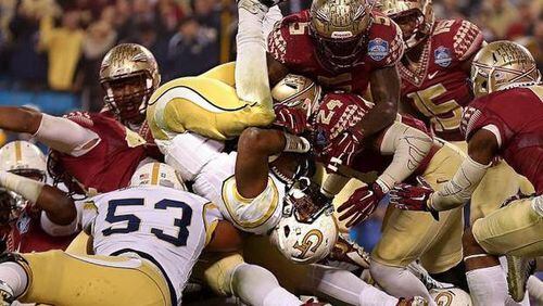 Had Georgia Tech beaten Florida State in the ACC title game, it would have constituted possibly the most impressive three-game run in school history. (GETTY IMAGES)