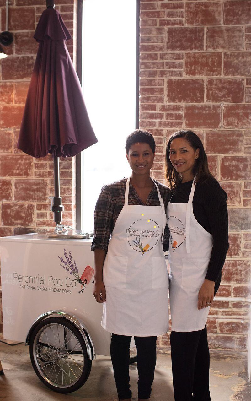 Chloe Collins (left) and her mom, Wendy Collins, founded Perennial Pop Co. to meet the need for a vegan frozen dessert with high-quality ingredients and interesting flavors.