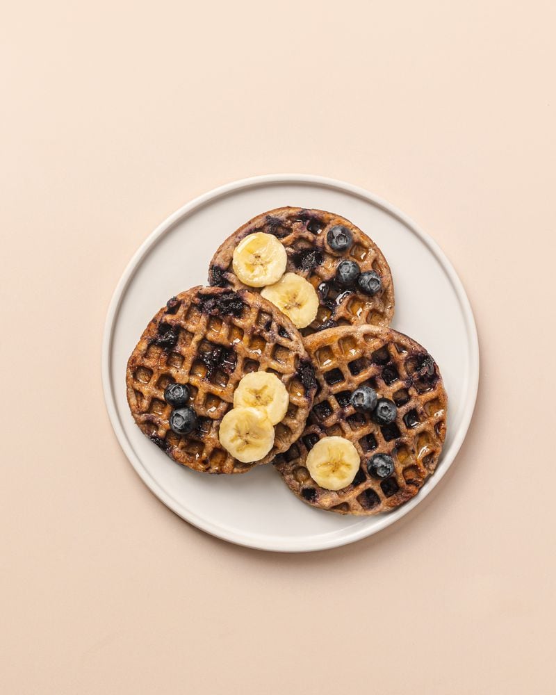 Blueberry banana waffles from Squish Foods. Courtesy of Natalia Wrobel Katz/NWK Creative
