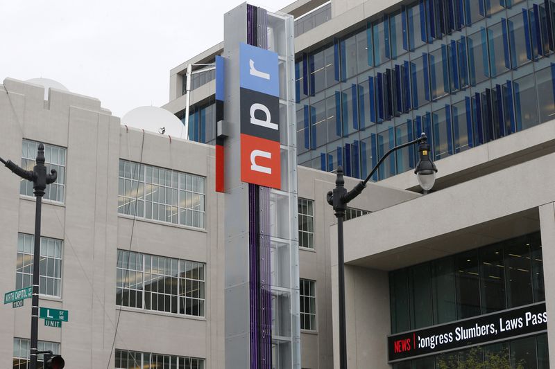 FILE - The headquarters for National Public Radio (NPR) stands on North Capitol Street, April 15, 2013, in Washington. In spring 2024, NBC News, The New York Times and National Public Radio have each dealt with turmoil for essentially the same reason: journalists taking the critical gaze they deploy to cover the world and turning it inward at their own employers. (AP Photo/Charles Dharapak, File)
