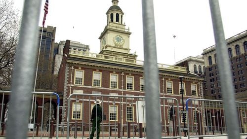 The Independence Hall in Philadelphia is where both the Declaration of Independence and the United States Constitution were debated and adopted.(William Thomas Cain/Getty Images)