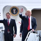 Gov. Brian Kemp reiterated his support for former President Donald Trump's 2024 bid for the White House in a "Politically Georgia" event appearance Thursday in Athens.