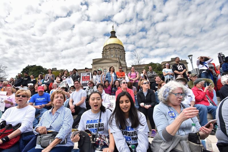 Thousands of people gathered at Liberty Plaza during the March For Our Lives rally in downtown Atlanta March 24. Atlanta police estimated the crowd at near 30,000 students and adults. Student leaders are calling for next steps, saying the movement is headed for more. HYOSUB SHIN / HSHIN@AJC.COM