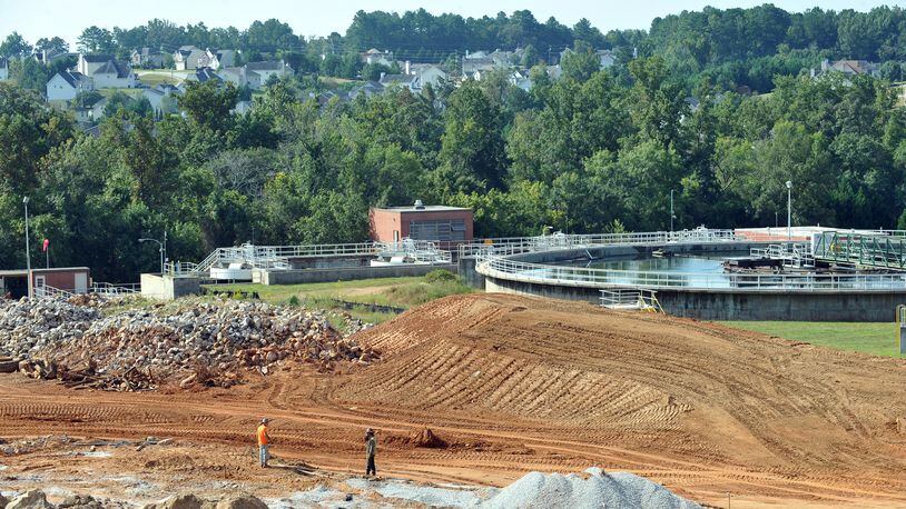 The Snapfinger Creek Advanced Wastewater Treatment Facility is being expanded and upgraded as part of a $1.35 billion countywide infrastructure project designed to improve DeKalb County’s water and sewer system. HYOSUB SHIN / HSHIN@AJC.COM