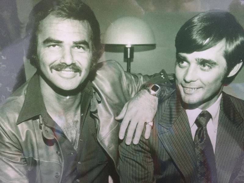Burt Reynolds with Ed Spivia, who worked for the Georgia Department of Industry and Trade in the 1970s . They became fast friends.