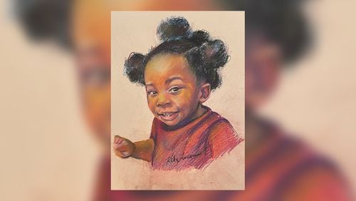 A composite sketch of the toddler by GBI artist Kelly Lawson.
