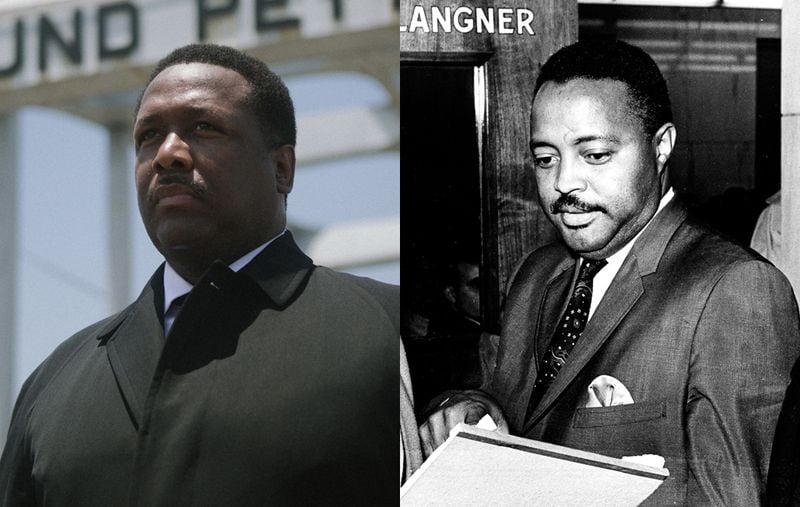 Hosea Williams was played by Wendell Pierce in "Selma." (Left photo: Atsushi Nishijima/Paramount Pictures. Right photo: AP file)