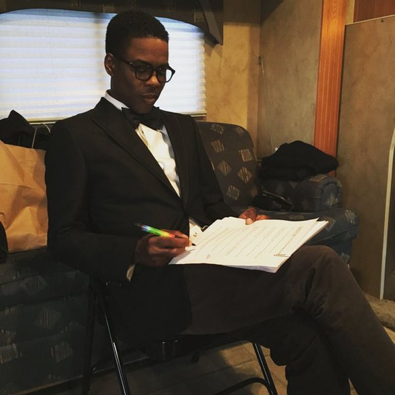 Oscars host Chris Rock posted this photo of himself refining his monologue shortly before the awards ceremony began.
