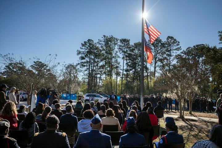 Ceremony to honor the memory of Breonna Moffett, one of three Georgia solders killed in a drone attack in Jordan.