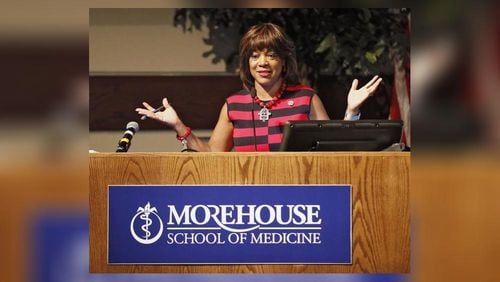 Morehouse School of Medicine President and Dean Dr. Valerie Montgomery Rice announced this week that students will receive $6,300 to help with education-related expenses. The financial gifts are from federal COVID-19 relief funds. BOB ANDRES / ROBERT.ANDRES@AJC.COM