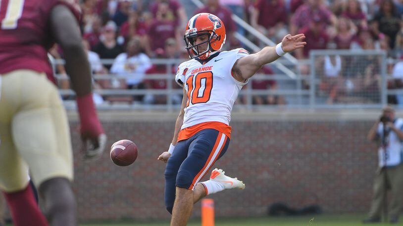 The Falcons selected Syracuse punter Sterling Hofichter in the seventh round of the draft.