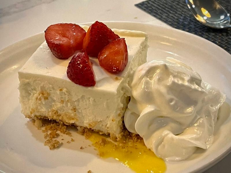 The desserts at Mac's Raw Bar include key lime pie, which has great flavor and a crumbly crust. Henri Hollis/henri.hollis@ajc.com