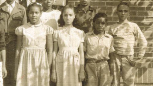 Erin Goseer Mitchell (front row, second from right) as a school girl in Fitzgerald, Georgia.