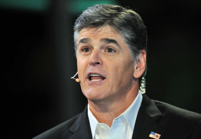   Sean Hannity is shown during a 2011 broadcast live from Centennial Olympic Park in Atlanta to celebrate the 15th anniversary of the Fox News Channel and his own Fox show. (Photo: Hyosub Shin / AJC)