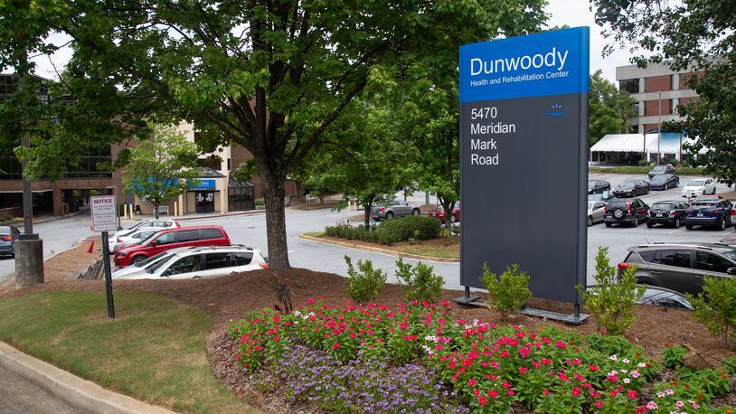 The Dunwoody Health and Rehabilitation Center, located on Meridian Mark Rd. in Atlanta, is part of the SavaSeniorCare nursing home chain. STEVE SCHAEFER FOR THE ATLANTA JOURNAL-CONSTITUTION