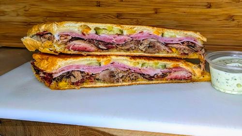 The Cubano sandwich from the menu of Atlanta pop-up Madre Garcia's uses pernil, a Puerto Rican roasted pork dish. / Courtesy of Madre Garcia's