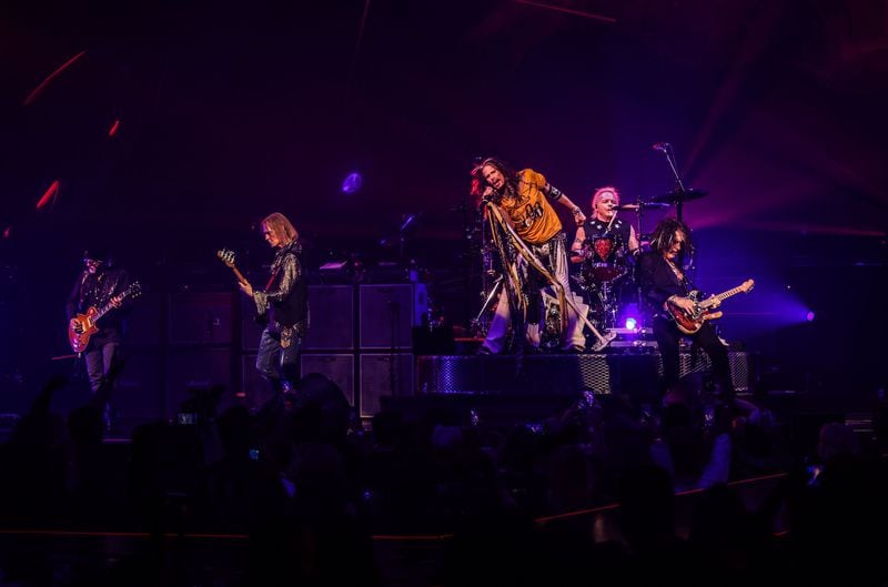 Aerosmith has stocked it Las Vegas residency with lasers, pyro and other grandiose touches.  Photo: Katarina Benzova