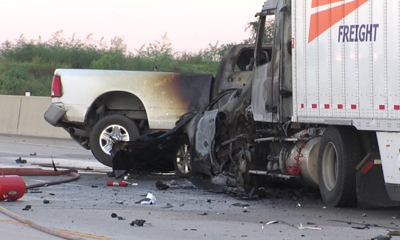 A Marietta mother and three kids were killed during an eight-vehicle accident in Texas on Thursday morning. (Photo: KHOU-TV)