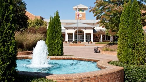 The fountain and roundabout outside the Smyrna Community Center will be replaced as part of a new downtown redevelopment plan City Council approved on Monday, June 21, 2021. Courtesy of Smyrna