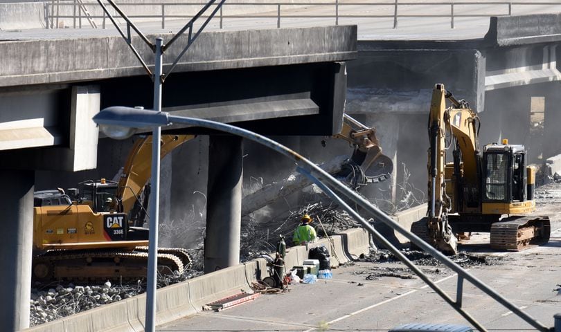 I-85 collapse aftermath April 1