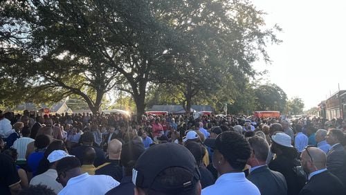 Hundreds of people, including city and state leaders, attended a vigil for the shooting victims in northwest Jacksonville on Sunday, August 27, 2023.
