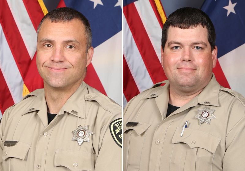 Cobb County deputies Jonathan Koleski, left, and Marshall Ervin Jr. were killed late Thursday, Sept. 8, 2022, while serving a warrant. (Courtesy of Cobb County Sheriff's Department)