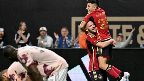 Though it appears that Atlanta United manager Gonzalo Pineda will use a “plug and play” approach to compensate for the three starters who will miss Saturday’s game at Columbus, Thiago Almada’s absence will be the most difficult to overcome. (Hyosub Shin file photo / Hyosub.Shin@ajc.com)