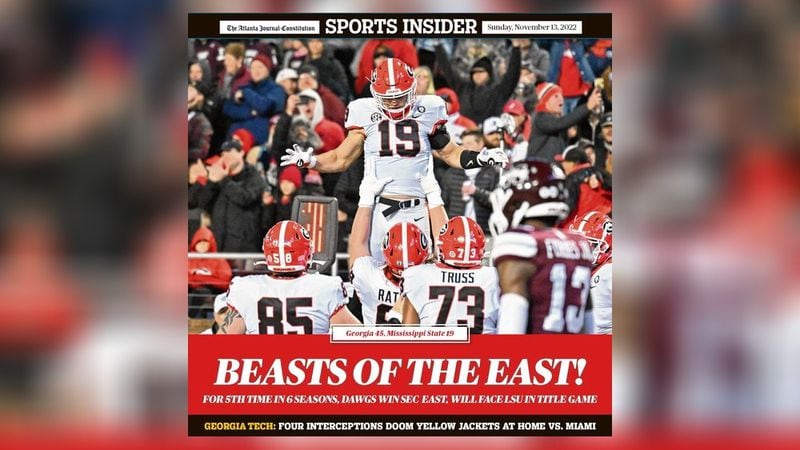 The Atlanta Journal-Constitution's digital magazine Sports Insider, Sunday, Nov. 13, 2022.
