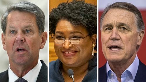 Brian Kemp, Stacey Abrams and David Perdue
