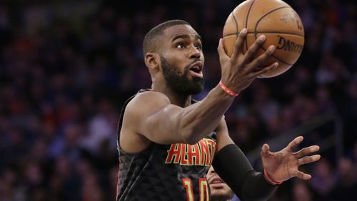 Atlanta Hawks’ Tim Hardaway Jr. drives to the basket during the second half of the NBA basketball game against the New York Knicks, Monday, Jan. 16, 2017 in New York. The Hawks defeated the Knicks 108-107. (AP Photo/Seth Wenig)