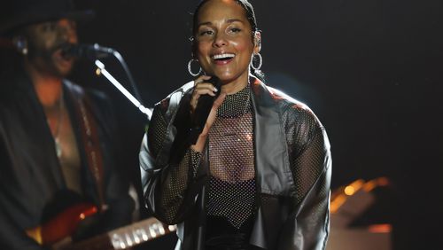 Singer Alicia Keys performs onstage at the Seminole Hard Rock Tampa Event Center as part of her world tour on Sept. 18, 2022, in Tampa, Florida. (Luis Santana/Tampa Bay Times/TNS)