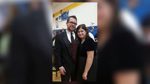 Chorus teacher Kevin White was killed Friday morning when his car went down an embankment. He taught at E.T. Booth Middle School in Cherokee County. (Credit: Lori Whatley Grant)