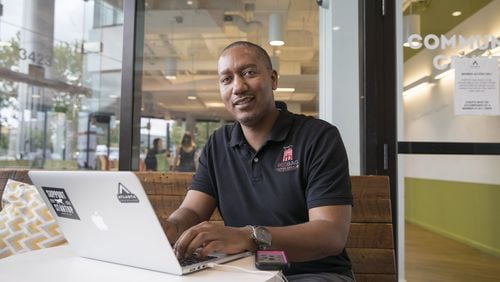 When U.S. Army veteran John Thomas left active duty, he had trouble finding a job. He went through a program with Workforce Opportunity Services and worked with WOS corporate partner Hewlett-Packard. He now runs his own company, RedBag Gifts. ALYSSA POINTER/ALYSSA.POINTER@AJC.COM