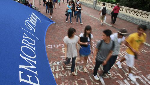 Emory University students walk to and from class. AJC FILE PHOTO