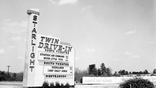 When it opened in June 1949, Atlanta's Starlight Drive-In had a 900-car capacity and was hailed as the city's premier new outdoor theater. LANE BROS. PHOTOGRAPHS / GSU